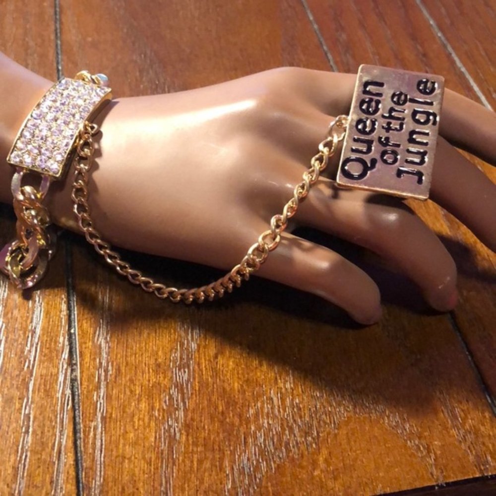 Rhinestone Slave Bracelet ( in gold)